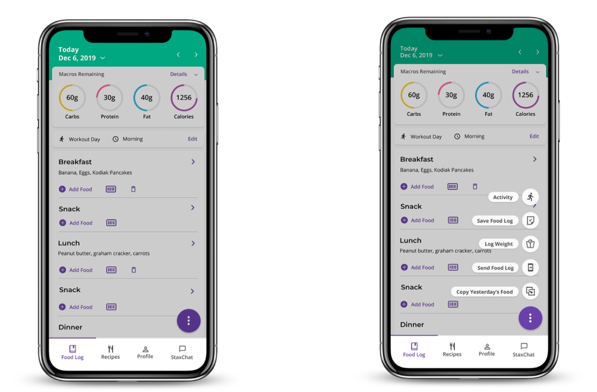 Macrostax app global and local navigation