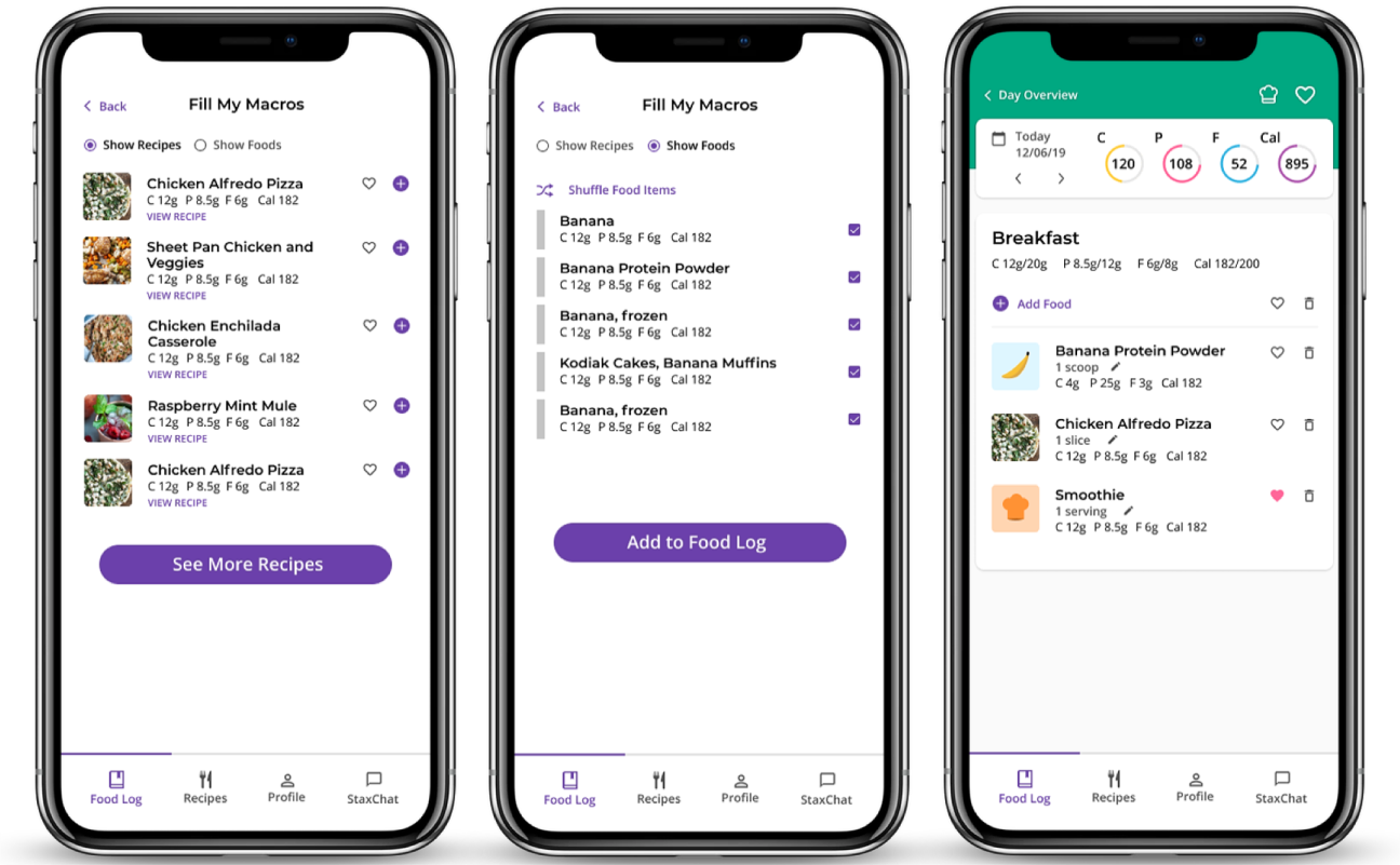 Macrostax app Macro Magic and managing food log